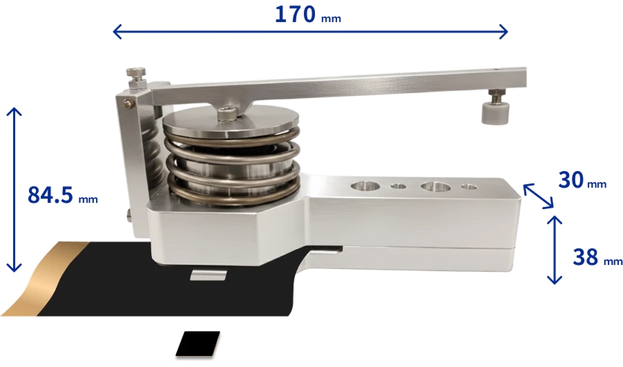 ハンドパンチャーと寸法の写真